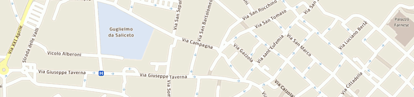 Mappa della impresa studio associato baracchi-ghezzi-vincini a PIACENZA