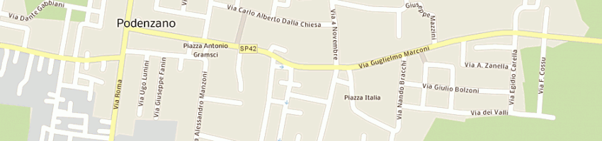 Mappa della impresa scarpa daniele a PODENZANO