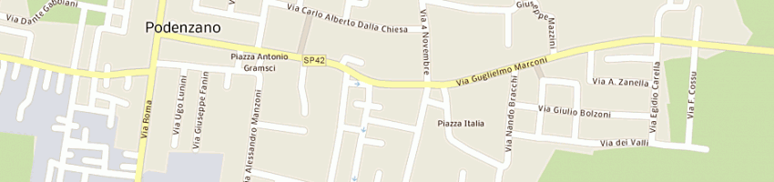Mappa della impresa bar occhi verdi a PODENZANO