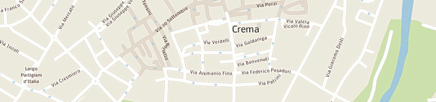 Mappa della impresa moruzzi arch bruno e geom tino a CREMA