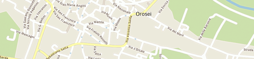 Mappa della impresa ristorante  la pergola  sdf di cabras e sanna a OROSEI