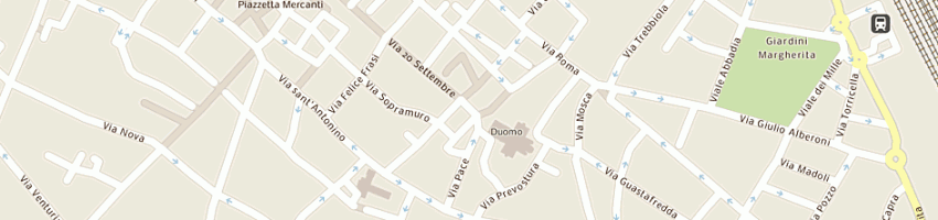 Mappa della impresa farmacia parmigiani dr eugenio a PIACENZA
