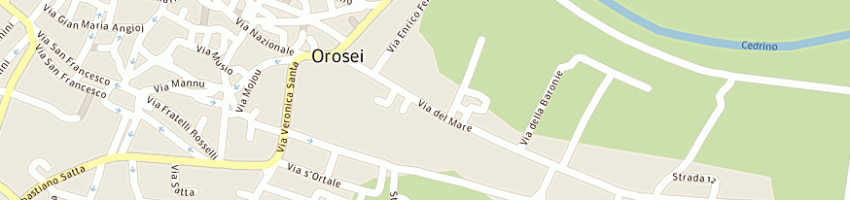Mappa della impresa ristorante bar 'da mario' a OROSEI