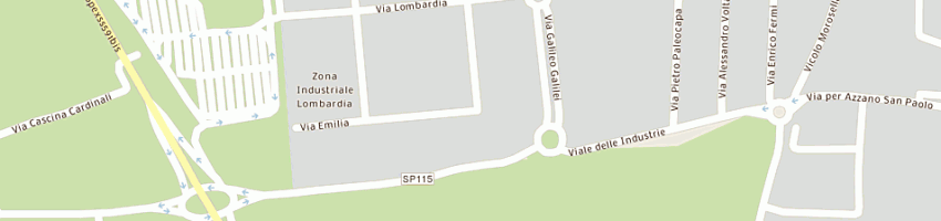 Mappa della impresa oberti donatella e c snc a AZZANO SAN PAOLO