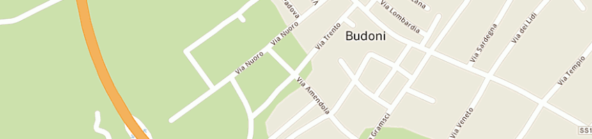 Mappa della impresa azienda unita' sanitaria locale n 3 a BUDONI