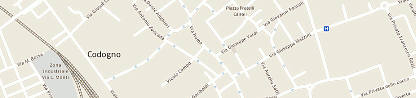 Mappa della impresa la panetteria di roderi angelo e c snc a CODOGNO