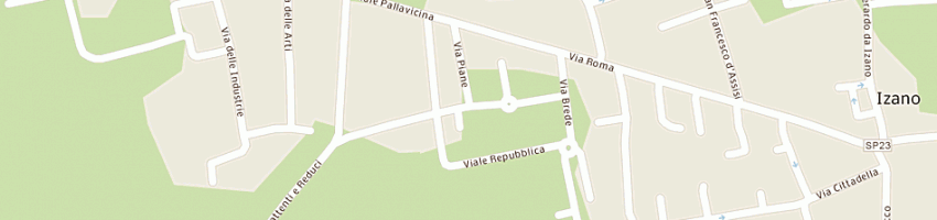 Mappa della impresa pagliari gianfranco a IZANO