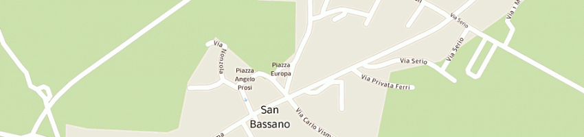 Mappa della impresa panificio novo di mainetti mirella a SAN BASSANO