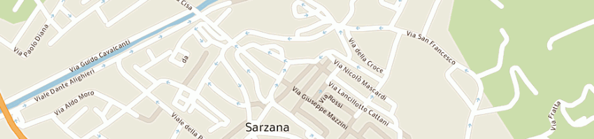 Mappa della impresa la bottega di bacinelli fabrizia e c snc a SARZANA