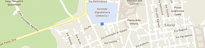 Mappa della impresa inpdap ufficio tecnico compartimento sicilia a SIRACUSA
