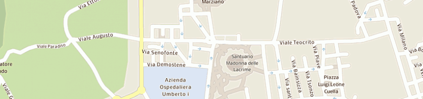 Mappa della impresa santuario madonna delle lacrime a SIRACUSA