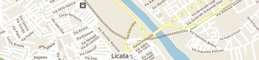 Mappa della impresa pretura a LICATA