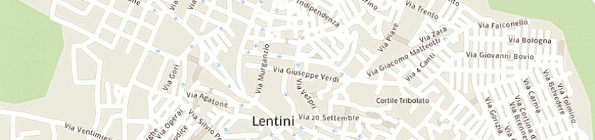 Mappa della impresa poste italiane a LENTINI