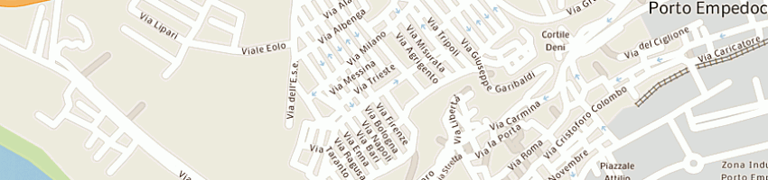 Mappa della impresa macelleria taormina gaetano di taormina giuseppe srl a PORTO EMPEDOCLE
