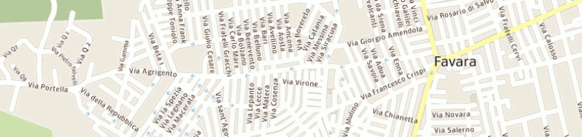 Mappa della impresa cartolibreria edicola di marziano serafina a FAVARA