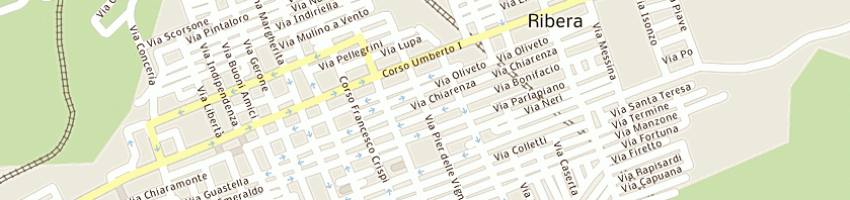 Mappa della impresa pizzeria la giara di montalbano a a RIBERA