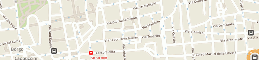 Mappa della impresa bruno domenico e figli srl a CATANIA