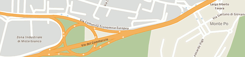 Mappa della impresa euro corredi distribuzione srl a MISTERBIANCO