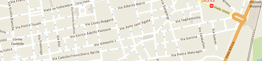 Mappa della impresa associazione italiana alberghi per la gioventu' a CATANIA