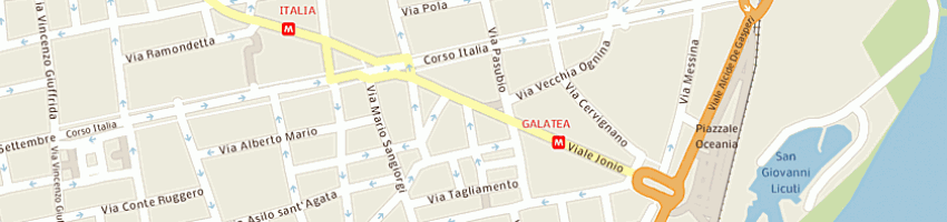 Mappa della impresa centro culturale cavallotto a CATANIA
