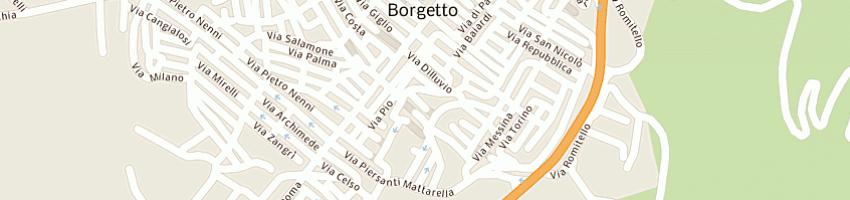 Mappa della impresa associazione nuovo cammino a BORGETTO