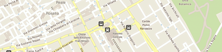 Mappa della impresa polizia a PALERMO