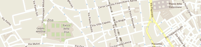 Mappa della impresa porsio gaetano a PALERMO