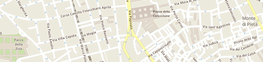 Mappa della impresa municipio centro progetto infanzia a PALERMO