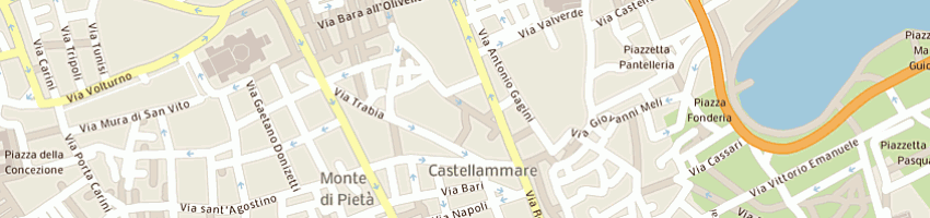 Mappa della impresa trattoria pizzeria la vecchia strada a PALERMO