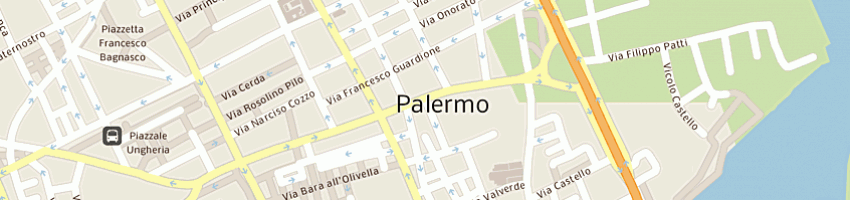 Mappa della impresa cosentino guido e c snc a PALERMO