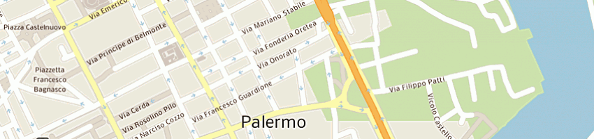 Mappa della impresa cusimano giuseppe a PALERMO