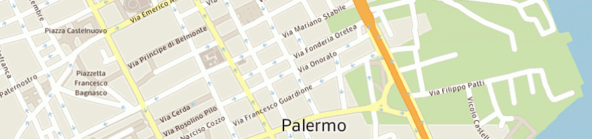 Mappa della impresa oasi bar di spataro giacomo a PALERMO