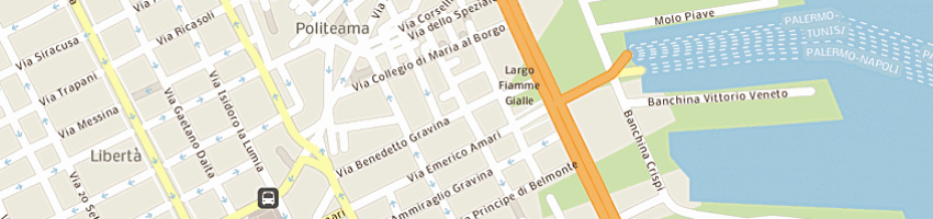 Mappa della impresa parrucca nunzia fabbrica carrettini siciliani ed affini a PALERMO
