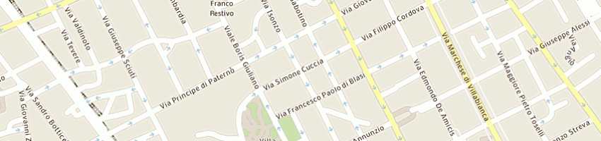 Mappa della impresa boutique guiducci srl a PALERMO