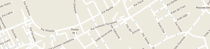 Mappa della impresa autoscuola asaf di sergio cina' a PALERMO