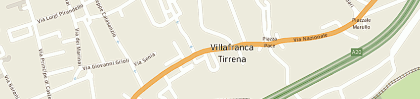 Mappa della impresa ruggeri domenico a VILLAFRANCA TIRRENA