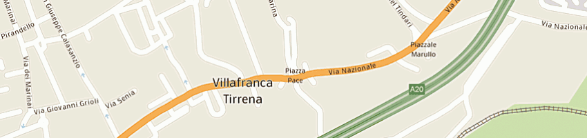 Mappa della impresa poste italiane a VILLAFRANCA TIRRENA