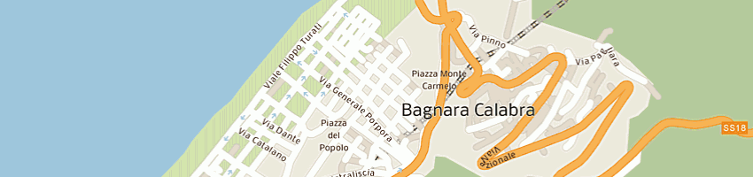 Mappa della impresa minutolo letteria a BAGNARA CALABRA