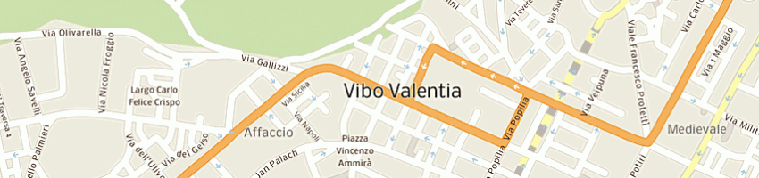 Mappa della impresa azienda unita' socio sanitaria locale n 8  a VIBO VALENTIA