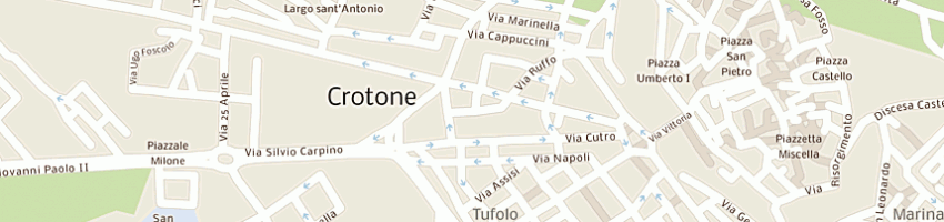 Mappa della impresa vrenna antonio tappezzeria  a CROTONE