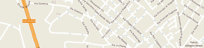 Mappa della impresa palm village srl a CAGLIARI