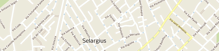 Mappa della impresa pasticceria secchi a SELARGIUS