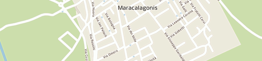 Mappa della impresa farmacia bianchini dr marco a MARACALAGONIS