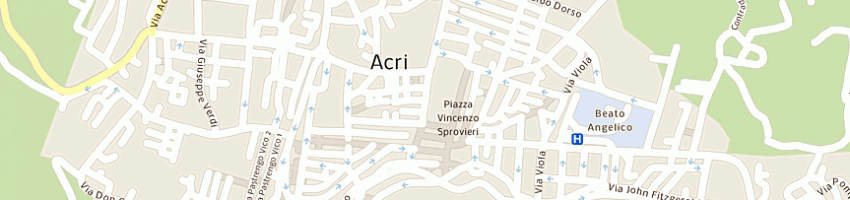 Mappa della impresa arte orafa di mustica vincenzo a ACRI