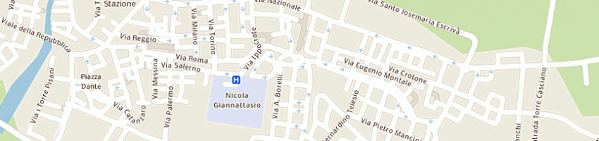 Mappa della impresa azienda sanitaria locale n3 ced a ROSSANO