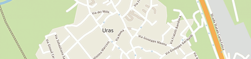 Mappa della impresa alimentari di piras antonio e c snc a URAS