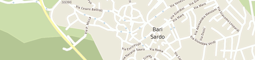 Mappa della impresa ristorante pizzeria principe d'ogliastra a BARI SARDO