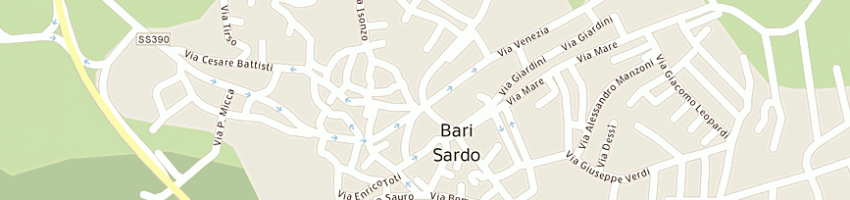 Mappa della impresa hotel ristorante la torre srl a BARI SARDO