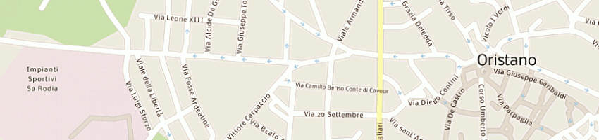Mappa della impresa provincia italiana della congregazione dei figli dell'immacolata conc a ORISTANO