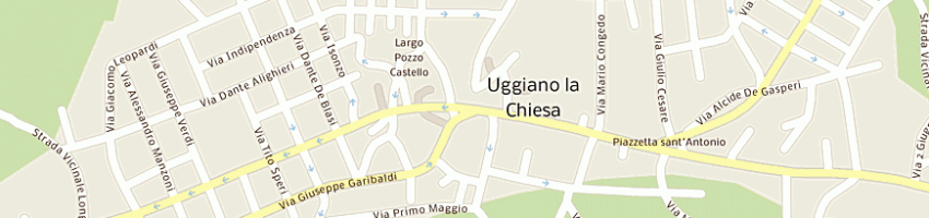 Mappa della impresa municipio a UGGIANO LA CHIESA